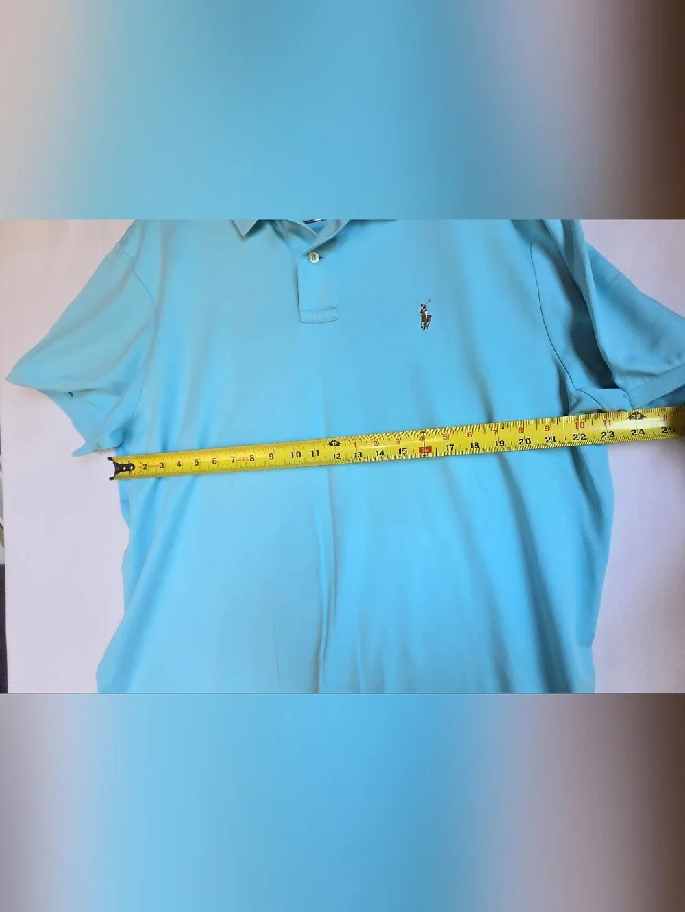 Ralph Lauren Polo Shirt in Aqua Blue with Embroidered Pony-Size XXL